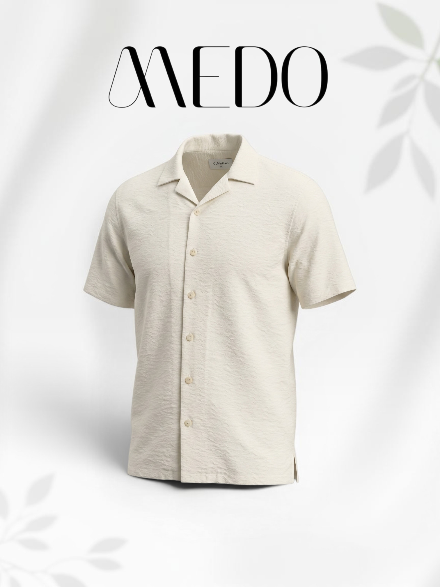 Photoroom-٢٠٢٦٠٧٠٦_٠٣٥٤٠٩٨٧٦-Photoroom Calvin Klein Linen Short Sleeve Shirt - Image 1